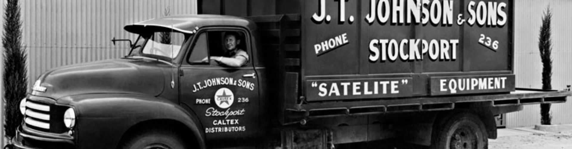 Johnsons truck with Stockport signage in Kapunda South Australia