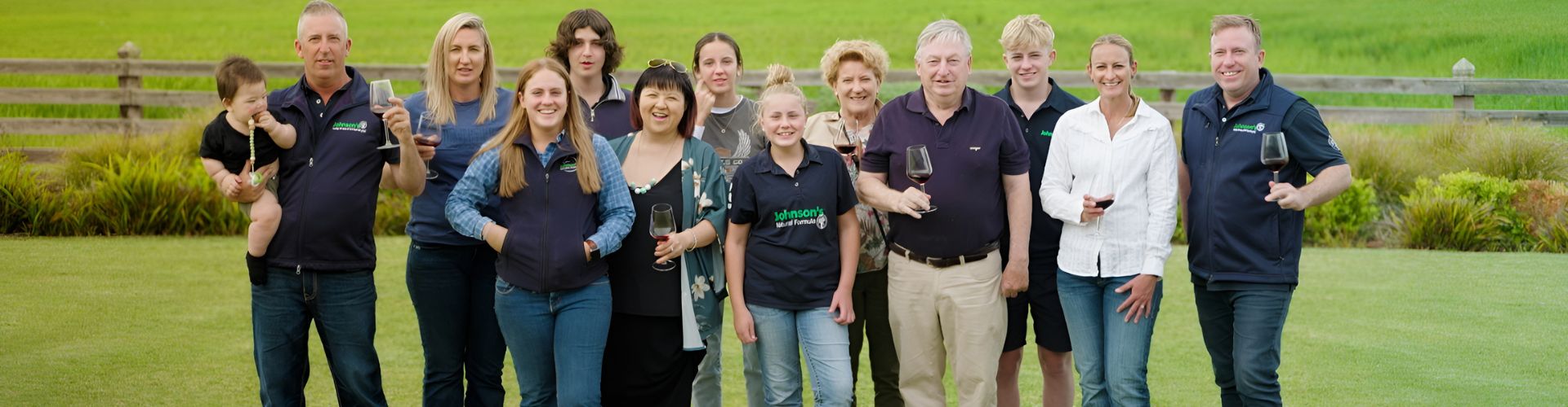 The Johnson family celebrating their 100th Anniversary in a paddock near Kapunda South Australia 